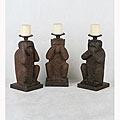 Monkey 3-piece Candle Holder Set