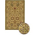 Hand-knotted Beige Wool Rug (2'6 x 7'6)