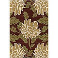 Hand-tufted Espresso Wool Rug (7'9 Round)