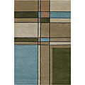 Hand-tufted Cheri Brown/ Blue Rug (7'9 x 10'6)