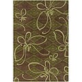 Hand-tufted Tarni Brown/ Green Rug (7'9 x 10'6)