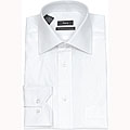 Pera Men's Solid White Dress Shirt