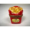 Limoges Hand-painted French Fry Keepsake Box