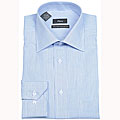 Pera Men's Engineered Blue Stripe Dress Shirt
