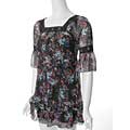 Belle Du Jour Junior's Lace Trim Pattern Dress