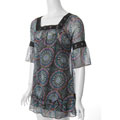 Belle Du Jour Junior's Lace Trim Pattern Dress