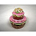 Limoges Hand-painted Birthday Cake Keepsake Box