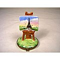 Limoges Easel with Eiffel Tower Painting Box