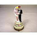 Limoges Wedding Couple Keepsake Box