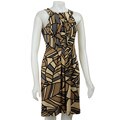 Evan Picone Women's Stained Glass Cutaway Halter Dress