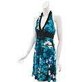 A-List Women's Turquoise and Teal Halter Dress
