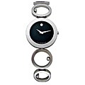 Movado Ono Women's Stainless Steel Black Face Watch