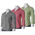MG Originals Junior's 3/4-sleeve Stripe Woven Shirt