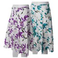 Adi Designs Junior's Floral Print Paneled Full Skirt