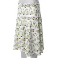 Adi Designs Junior's Floral Print Paneled Full Skirt