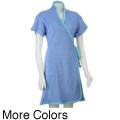 Aegean Apparel Women's Short-sleeve Wrap Robe