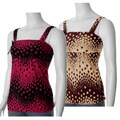 Happie Brand Junior's Floral Print High-waist Tank Top