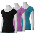 Happie Brand Junior's Scoop-neck Cap-sleeve T-shirt