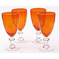 'Orange Bubble' Glasses (Set of 4)