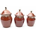 Certified International Regency Brown 3-piece Canister Set