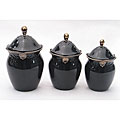 Certified International Regency Black 3-piece Canister Set