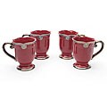 Certified International Regency Burgundy Mugs (Set of 4)