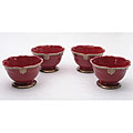 Regency Burgundy Pedestal 6-inch Ice Cream Bowls (Set of 4)