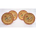 'Provence Rooster' 4-piece Dinner Plate Set