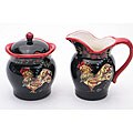 Certified International 'Provence Rooster' Sugar and Creamer Set