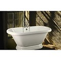Classique White Double-end Pedestal Tub and Faucet Pack