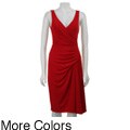 London Times Women's Side-ruched Dress
