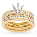 18k Gold 1/2ct TDW Diamond Semi-mount Bridal Ring Set (G-H, I1)