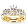 18k Gold 7/8ct TDW Diamond Bridal Ring Set (G-H, SI1-I1)