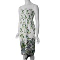 Cute Options Junior's Floral White/ Green Tube Dress