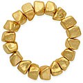 18k Gold Overlay Golden Nugget Stretch Bracelet
