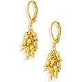 18k Gold Overlay 'Mini-nugget' Drop Earrings