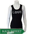 Crazy Haute Women's Rhinestone 'Love' Tank Top