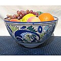 Aqua Fish 12-inch Deep Salad Bowl (Tunisia)