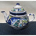 24-ounce Aqua Fish Teapot (Tunesia)