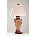 Sea Grass and Rust-finish Table Lamp