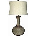 Red-rubbed Sea Grass and Silver Leaf Jar Table Lamp