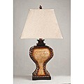 Antique Goldtone Marbled Table Lamp