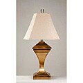 Antique Brass Flared Column Table Lamp