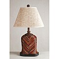 Pencil Rattan Core Bell Jar Table Lamp