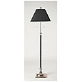 Nickelplate and Ebony Barley Twist Floor Lamp