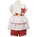 FINAL SALE Kids Headquarters Girl's 2-piece Flower Ruffle Tank and Short Set