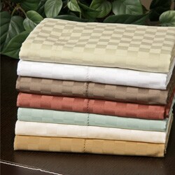 Andiamo 3-piece 500 Thread Count Dobby Check Duvet Cover Set