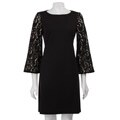 Jessica Howard Women's Lace Burnout Sleeve Ponte Dress