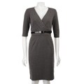 Jessica Howard Women's 3/4-length Sleeve Belted Ponte Dress