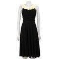 Jessica Howard Women's Black/ Ivory Rosette Jersey Dress